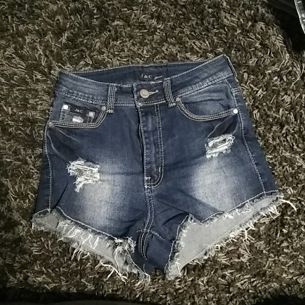 EUC J&C high waist jean shorts sz 1(Juniors)